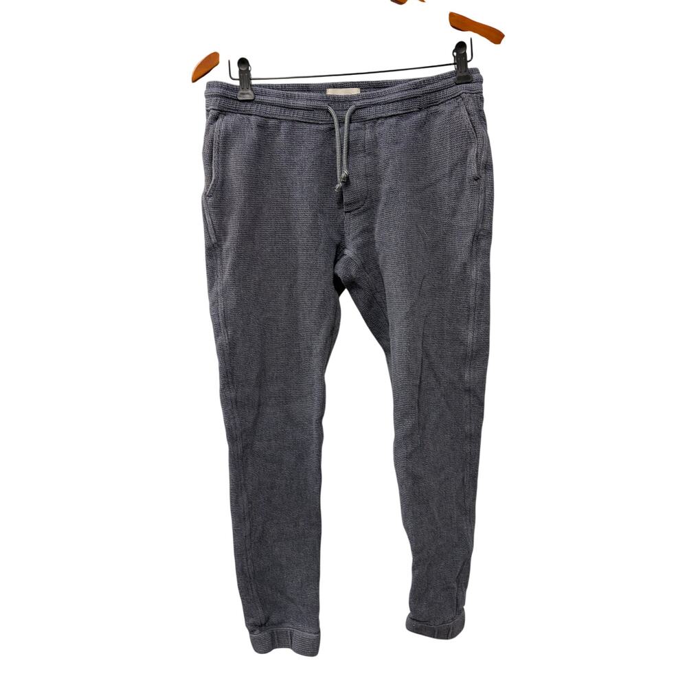 Taylor Stitch The Apres Pant Charcoal Waffle Knit Loungewear Joggers Mens small
